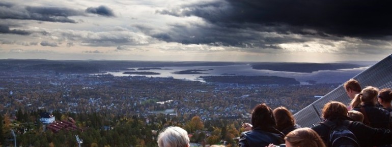 Blick von der Aussichtsplattform über Oslo