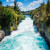 Die Huka Falls sind eine Kaskade von Wasserfällen im Flusslauf des Waikato Rivers.