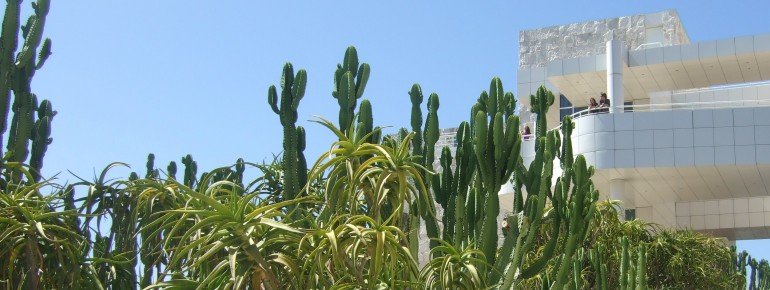 Blick auf den Cactus Garden des Getty Centers