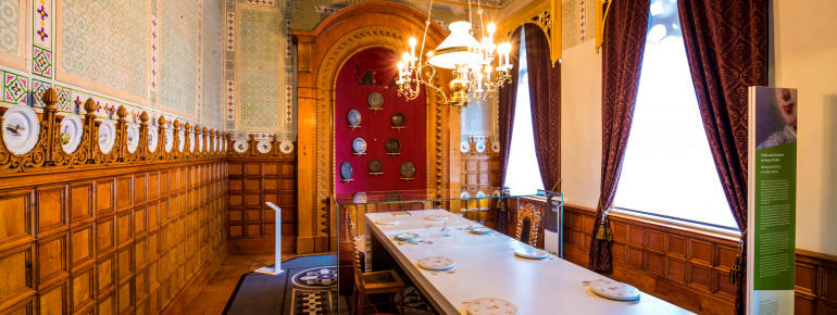 Der Speisesaal im Jagdschloss Granitz