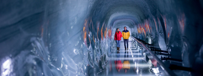 Eisiges Vergnügen: der Erlebnisrundgang am Jungfraujoch
