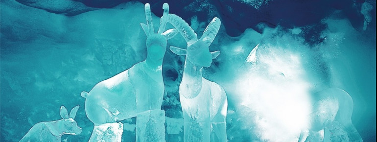 Märchenhafte Eisskulpturen