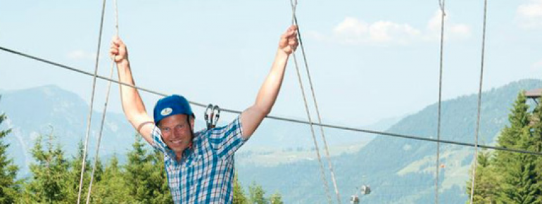 Der Flying Fox Parours ist nichts für schwache Nerven