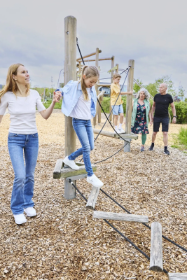 Der Naturspielplatz der KLIMA ARENA.
