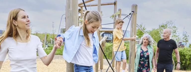 Der Naturspielplatz der KLIMA ARENA.