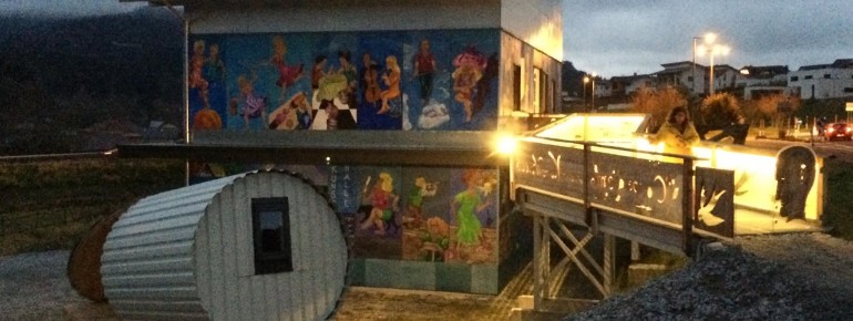 Aufwändig bemalt wurden von den Vereinsmitgliedern die Außenwände der Kunsthalle.