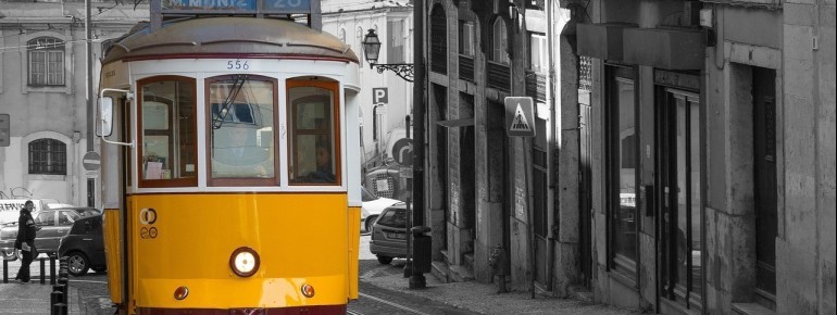 Die Linie 28E ist eine der bekanntesten Sehenswürdigkeiten Lissabons.