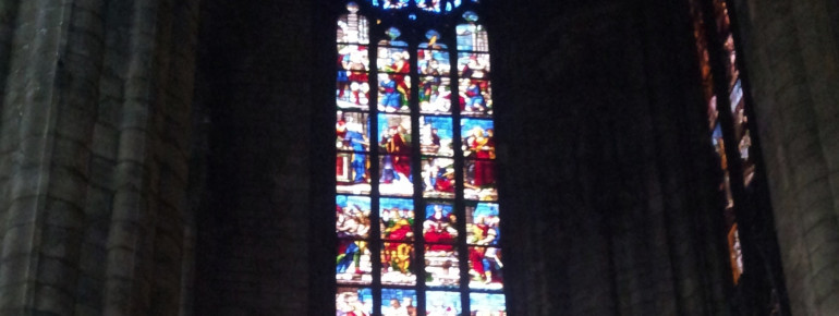 Beispiel für eines der ca. 20m hohen Fenster