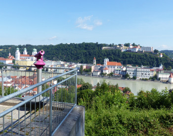 Herrlicher Ausblick auf den Passauer Stephansdom und die Veste Oberhaus