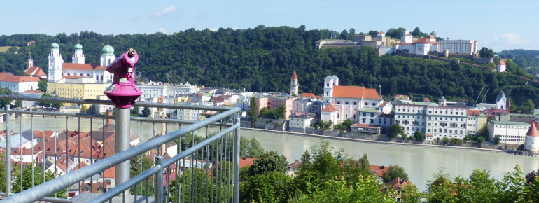 Herrlicher Ausblick auf den Passauer Stephansdom und die Veste Oberhaus