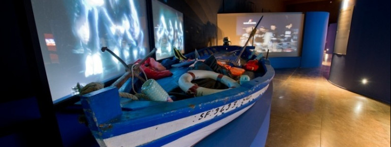 U.a. sind nautische Karten und die Simulation eines Sturms am Kap Hoorn ausgestellt.