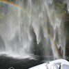 Regenbogen an einem Wasserfall