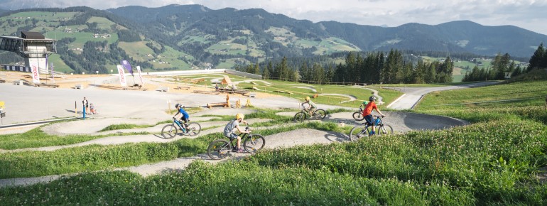 Auf knapp 6000 m² warten kindgerechte Trails, Obstacles und Drops auf die kleinen Biker.