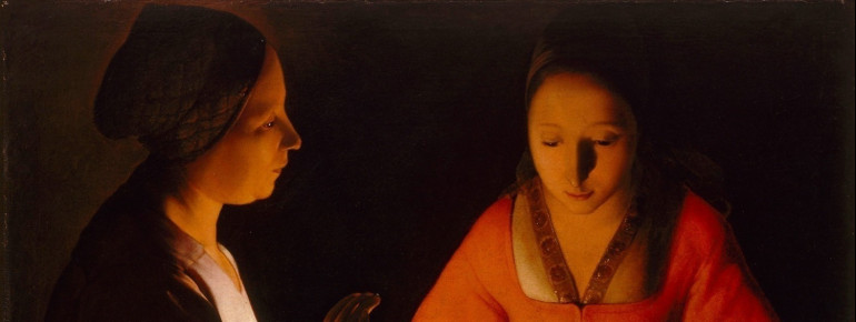 Georges De La Tour (1593-1652), „Das Neugeborene", etwa 1648, Öl auf Leinwand