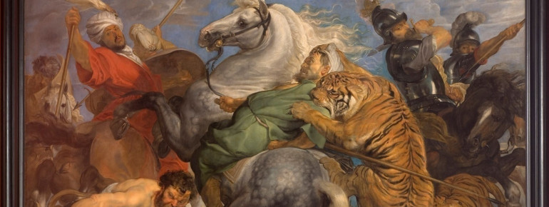 Peter Paul Rubens (1577-1640), „Tigerjagd", etwa 1615-1617, Öl auf Leinwand