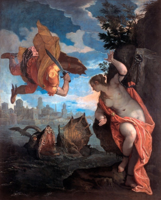 Paul Véronèse (1528-1588), „Perseus rettet Andromeda“, Öl auf Leinwand