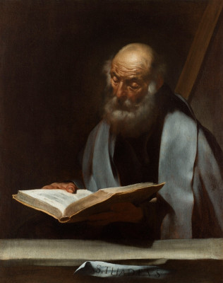 José de Ribera (1591-1652), „Heiliger Judas Thaddäus", etwa 1607-1609, Öl auf Leinwand