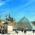 Die gläserne Pyramide steht am Eingang des Louvre.