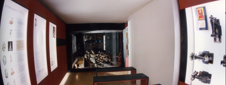 Blick ins Nähmaschinenmuseum.