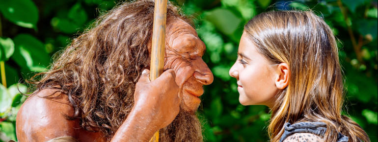In Lebensgröße findet man im Neanderthal Museum gleich mehrere Figuren. Einer von ihnen ist Herr N