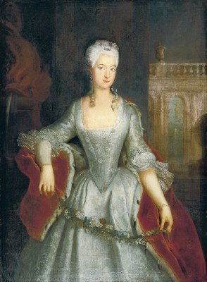 Ein Bild von Wilhelmine von Bayreuth, gemalt von Antoine Pesne um 1734.