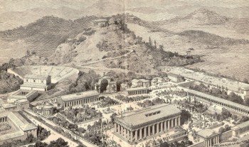 Zeichnung des alten Olympias