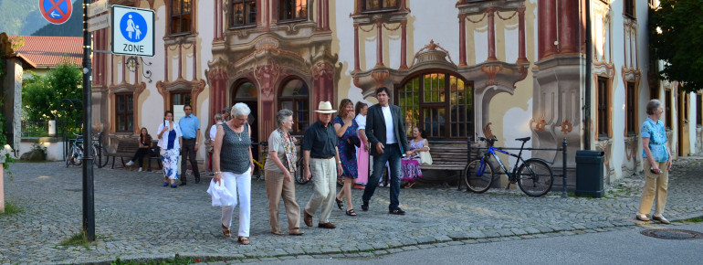 Die Ansicht des Pilatushaus von der Straße aus.