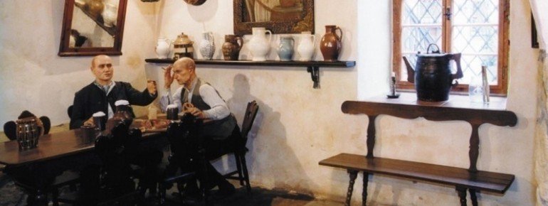 Schankraum im Brauereimuseum in Pilsen