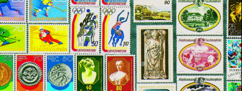 Im Postmuseum werden Liechtensteinische Briefmarken seit 1912 ausgestellt