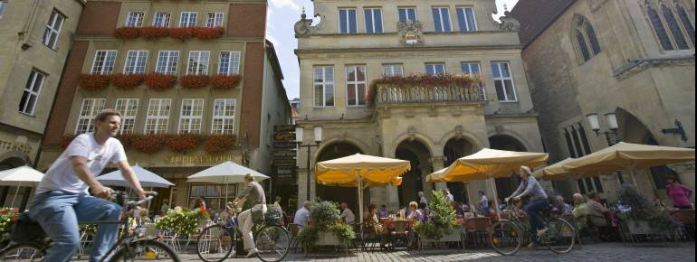 Radfahren am Prinzipalmarkt.