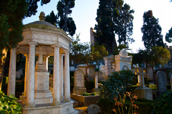 Umgeben von Pinien und Zypressen wirkt der Cimitero acattolico wie ein stiller Garten.