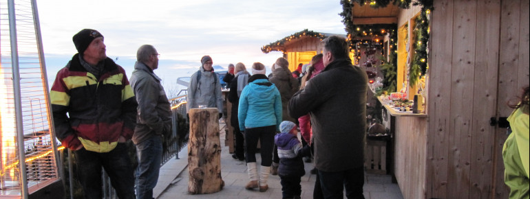 Die Bergweihnacht befindet sich direkt an der Bergstation der Rauschbergbahn.