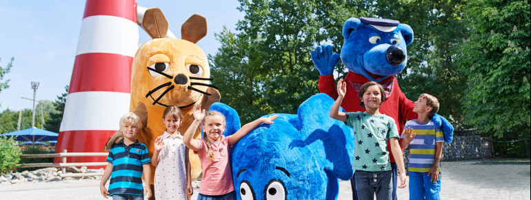 In Käpt'n Blaubärs Wunderland treffen die Kids auf die Maus und den Elefanten.
