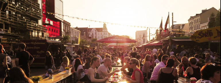 Auf dem Spielbudenplatz finden während des ganzen Jahres verschiedene Events statt.