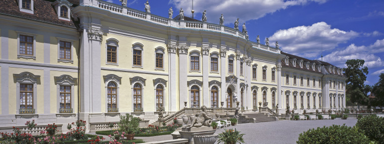 Das Ludwigsburger Schloss ist eines der größten im Original erhaltenen barocken Bauwerke in Europa, hier der Neue Hauptbau.