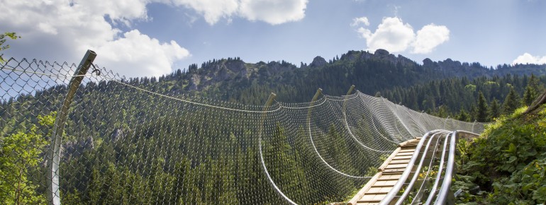 Mit dem Alpine Coaster hast du 2.600 Meter Fahrspaß oberhalb von Oberammergau.