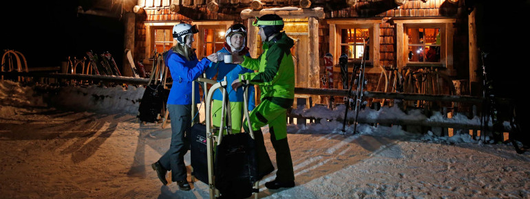 Entlang der Rodelbahn gibt es mehrere Einkehrmöglichkeiten.