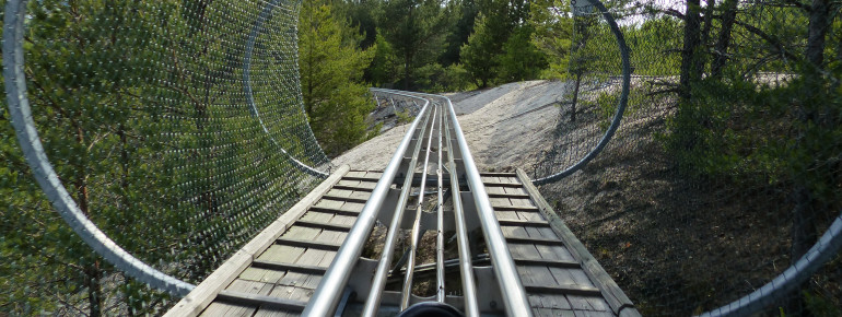 Wald, Dünen, Sand und Sonne: Abwechslung ist auf der Fahrt mit dem MonteCoaster garantiert.