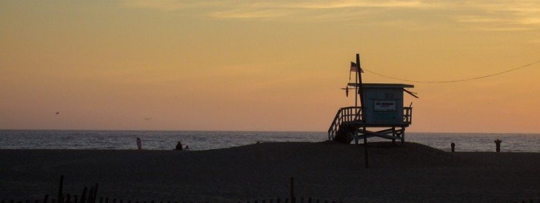 Life Guard Hütte am Santa Monica State Beach