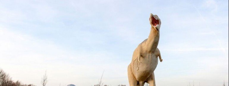 Der Saurierpark geht auf Franz Gruß zurück, der bereits um 1980 Dinosaurier modellierte und anschließend in seinem Garten ausstellte.