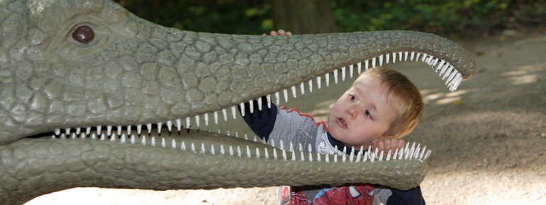 Der Saurierpark liegt 50 Kilometer östlich von Dresden und lädt zu Entdeckungstouren ein.