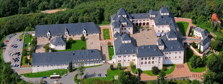 Das Schloss aus der Vogelperspektive