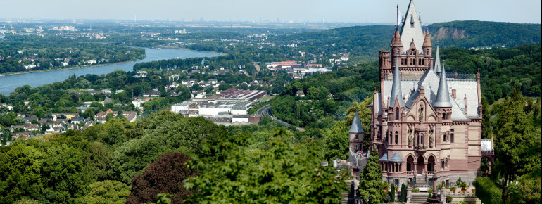 Vom Nordturm genießt du einen herrlichen Ausblick über die Rheinschleife.