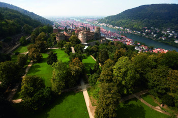 Die barocken Gartenanlagen von Schloss Heidelberg sind nur noch in Spuren erkennbar.
