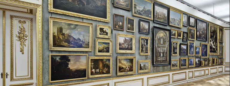 Die große Bildergalerie nimmst fast den ganzen östlichen Flügel des Obergeschosses im Schloss Ludwigslust ein.