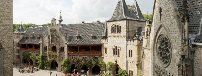 Der Innenhof des Schlosses.