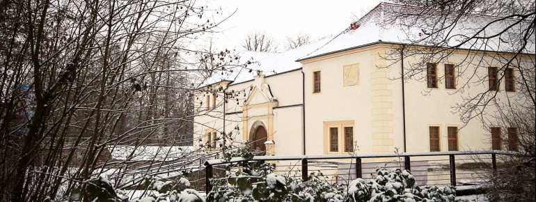 Das Museum Schloss und Festung Senftenberg im brandenburger Winter.
