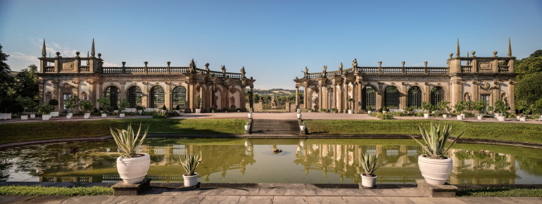 Die Orangerie war im Winter das beheizte Schutzhaus für kostbare Pflanzen – heute kann man hier feiern.