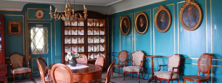Der Blaue Salon des Schloss Wildegg