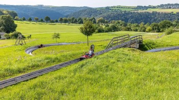 Wer möchte, kann mit bis zu 40 km/h ins Tal sausen.